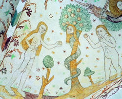 Wandgemälde Elmelunde Kirche auf Mön